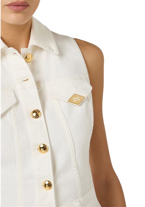 Denim jumpsuit with logo detail ELISABETTA FRANCHI | jumpsuits | TJ45N61E2360